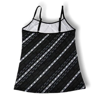 SWAP fehérnemű mintás elasztikus poliészter trikó, állítható vállpánttal, fekete-fehér csíkkal. (2)