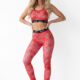 SWAP mintás elasztikus leggings, lazac